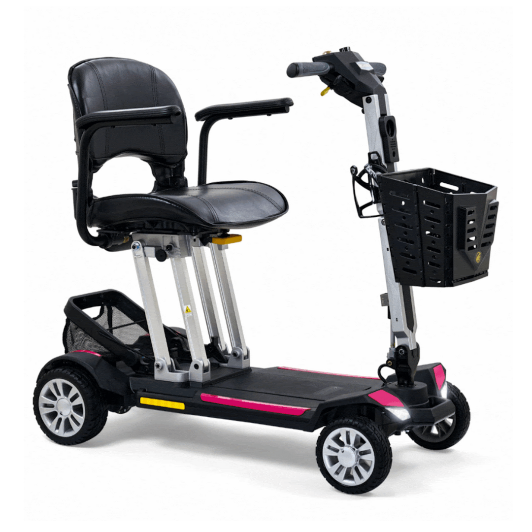 Golden Buzzaround Carry-On Folding Airline Approved Travel Scooter - Orchid Pink